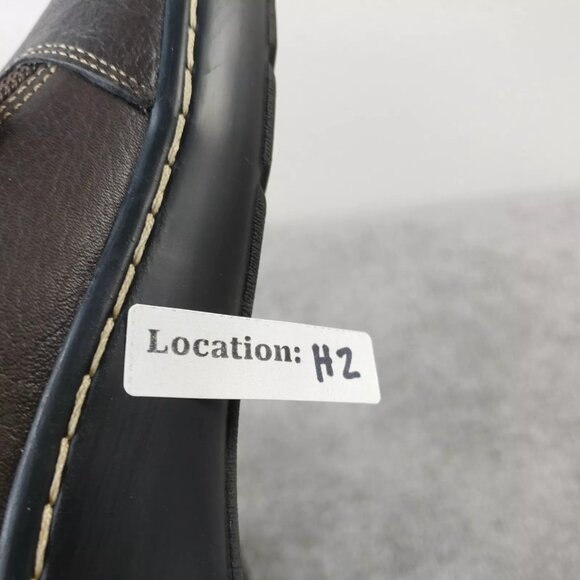 Clarks Cora Harbor Loafer Shoes Womens Size 9 Comfort Shoes Zip Brown Leather - Picture 11 of 11